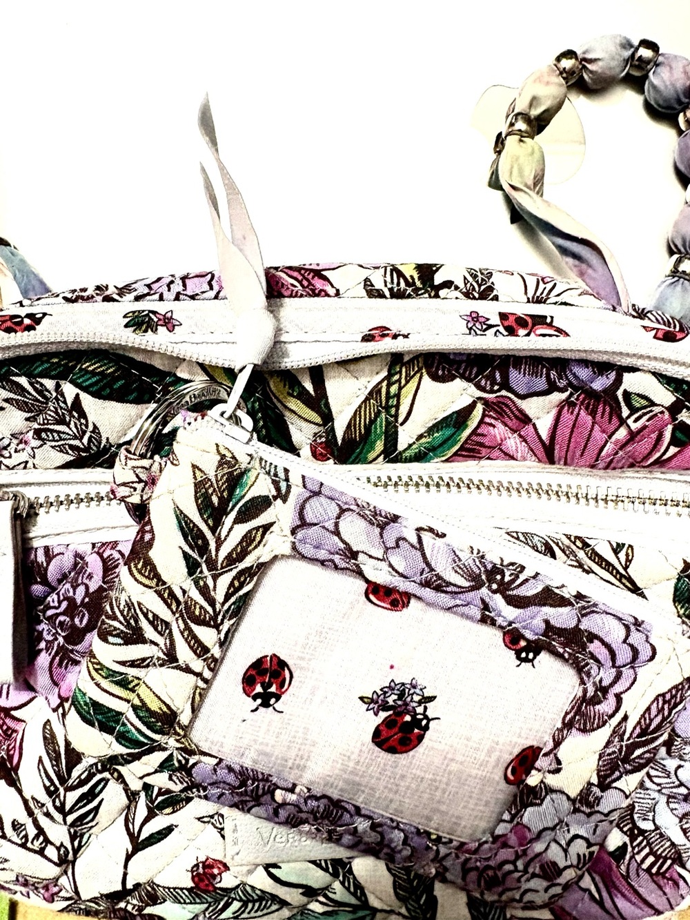 VERA BRADLEY Shoulder Bag, Lavender Meadow pattern - Picture 4 of 4